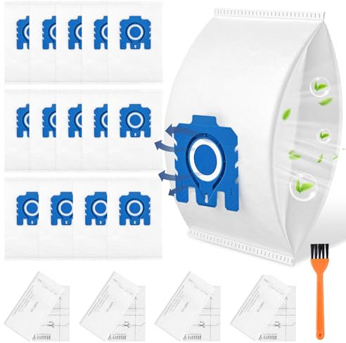 14Pack C3 Hoover Vacuum Cleaner Bags for Miele gn Hoover Bags 3D AirClean, for Miele GN Vacuum Bags Compatible with miele Complete C3 C2, Classic C1, S227 S240 S270 S400 S400i S600 S2 S5 S8 Series