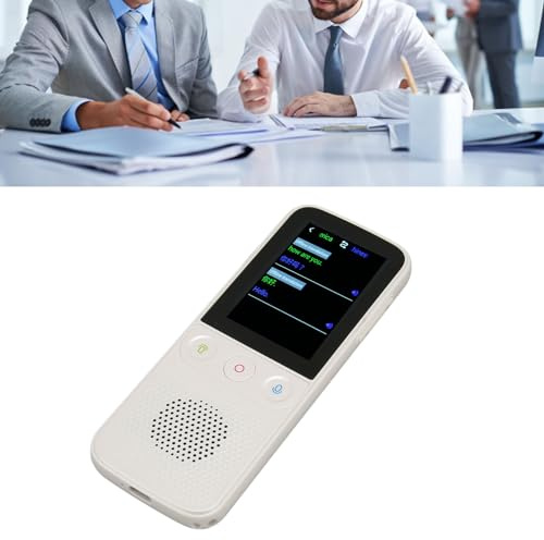 Översättare Enhet, 138 Språk Smart Röst översättare Röst översättare Handelshandlar med 2,4 Tum Pekskärm 1 GB RAM 8GB ROM för Bärbar Wifi -Språköversättare Enhet (Vit)