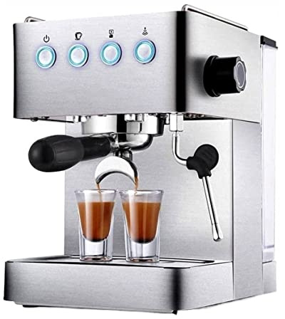 7LiuYueFei6 Macchina per caff猫 Espresso con montalatte, Macchina per caff猫 Espresso semiautomatica da 15 Bar, Macchina per caff猫 Latte e Cappuccino, 1450 W, Perfetta per Uso Domestico e in Ufficio