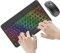 Clavier et Souris sans Fil rétroéclairés – Clavier Ergonomique sans Fil avec LED, Souris sans Fil | Configuration sans Fil Rechargeable, frappes silencieuses, Utilisation bureautique et, rétroé