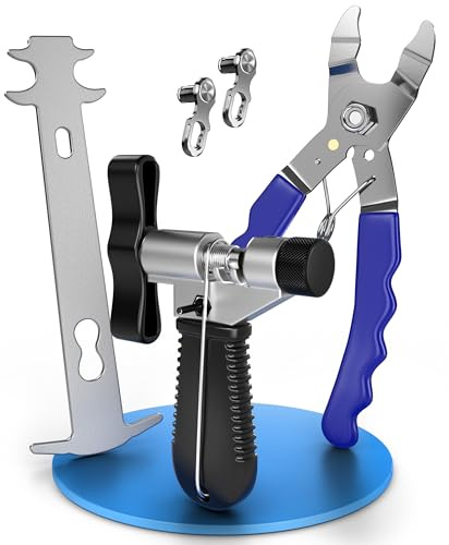 Büchel Kettennieter Fahrrad Set Inkl Kettenlehre, 4 Nieten & Zange - Kompaktes Fahrrad Werkzeug Für Kettenreparatur, Montage & Demontage - Fahrradkette Werkzeug Für Unterwegs & Zuhause