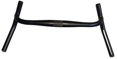 Hellery Guidon de Vélo, Guidon de Course Angle Externe, Cintre Gravel Universel 53cm en Alliage d’Aluminium, Confortable et Anti-Fatigue, pour VTT, Cyclisme et Vélos de Route, 25,4mm, Noir