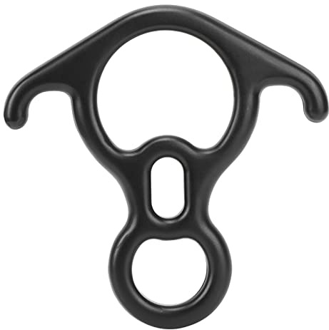 Funien 50KN Ochsenhorn-Karabiner, Abseilgerät, Luftarbeit, Rettungskletterausrüstung, Schwarz, für Klettern, Bergsteigen, Outbound-Training, Rettung usw. 7075 Luftfahrtaluminium, Hohe