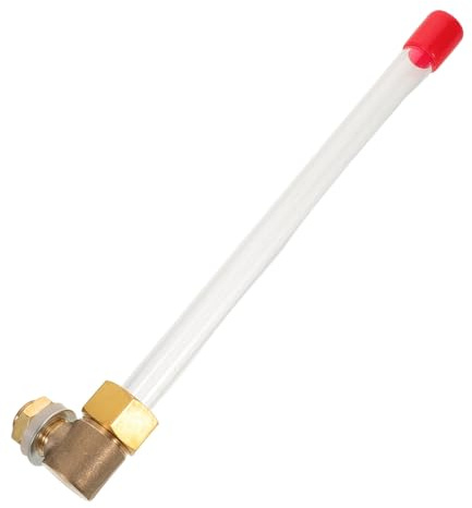 TOPPERFUN Indicatore di Livello Dell’Acqua Acrilico 20 CM per Caldaia e Serbatoio Antincendio Strumento di Livello del Liquido ad Alta Trasparenza Resistente ad Alte Temperature Monitor