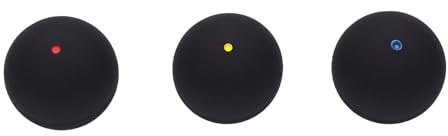 shenruifa Squashball-set, gummibollar med hög hoppkraft för träning och matchning, för nybörjare och avancerade, 3 delar: Blå, röd, gul