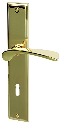 Alpertec 32214353 Nelson-LS Messing poliert für Zimmertüren Drückergarnitur Türdrücker Türbeschläge Neu