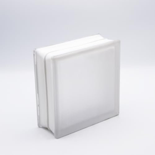 Design Glasbaustein Riva klar einseitig satiniert 19 x 19 x 8 cm - 5 Stück