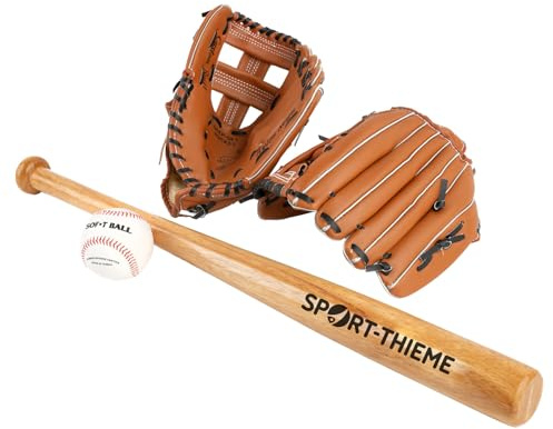 Sport-Thieme Teeball Set Junior | Für Training u. Freizeit | 2 Ausführungen | Schwarz Gelb | Für Baseball Teeball u. Softball | Komplettset mit Schläger Ball und Tee