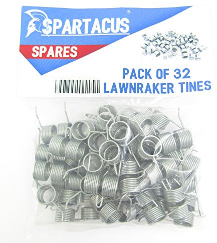 Spartacus 32 x Replacement Lawn Raker Scarifier Tines Tynes For Qualcast Electric 30 Cassette