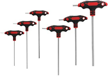 GEDORE red Schraubendreher-Set 6-teilig, Winkelschraubenzieher-Satz, 2-Komponenten-T-Griff, Werkzeug, R38672006