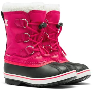 Sorel KIDS YOOT PAC NYLON WATERPROOF Schneestiefel für Unisex Kinder, Rot (Bright Rose) - Youth, 35 EU