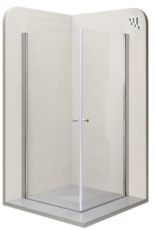 Moments of Glass Duschkabine GAIA mit Pendeltüren, 75x80 cm, Höhe: 180 cm, Eckduschkabine mit Hebe-Senk-Mechanismus aus 6 mm NANO ESG Sicherheitsglas - DK861