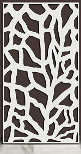 ANDALUCIART | Celosía Decorativa PVC 100 x 200 cm - 10 mm | Celosía Árabe | Separador Ambientes PVC, Panel Decorativo Pared Fachada, Valla Jardín, Biombo Comedor Cocina Cabecero Cama Cuadro