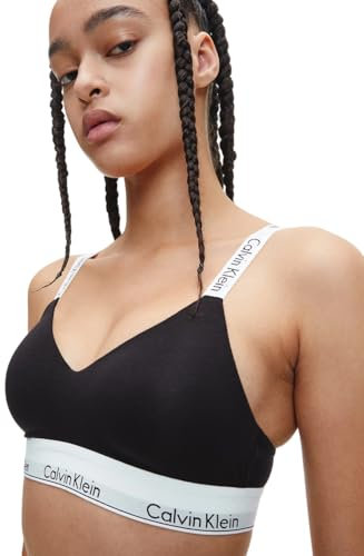 Calvin Klein Women Light Lined Bralette Moulded, Black (Black), S