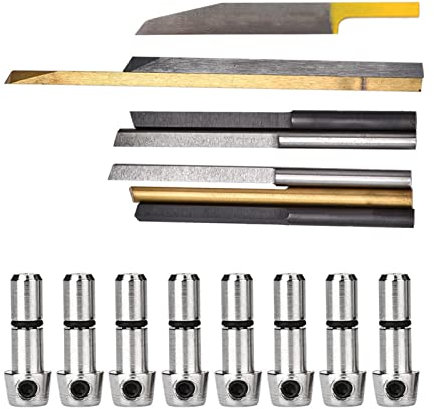 Focket Strumenti dell'incisore dei Gioielli, Punte di Taglio dell'incisione 8pcs per Impatto Pneumatico, Macchine dell'incisione, Coltello del bulino d'intaglio, per Elaborazione dei gioi
