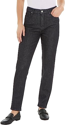 Tommy Hilfiger Jeans Donna Tapered Elasticizzati, Nero (Liz), 33W / 32L