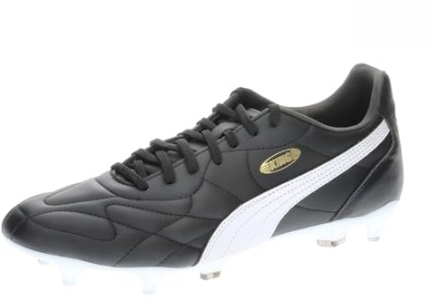 PUMA Unisex King Top Mxsg Fußballschuhe, Puma Black Puma White Puma Gold, 44 EU