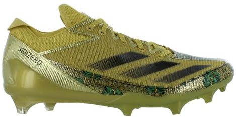 Adidas Mens Adizero Electric Scrooge Mcduck American Football Gold Metallic/Black/Preloved Green 13 Medium