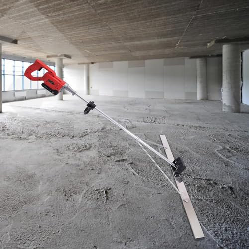 XCSCUK Machine à chape en béton, vibrateur électrique pour chape en ciment, Outil de Finition de Boue pour Les projets de Construction (1M 1battery)
