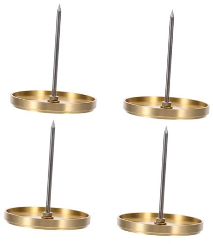 Tofficu 4piezas Soporte De Recibos De Metal Para Restaurantes y Cocinas Porta Notas Punta Redonda Organizador De Comandas y Facturas Para Oficina y Hotel
