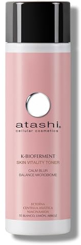 Atashi K-Bioferment | Vitalitätstonikum für die Haut | Beruhigendes Tonikum für empfindliche Haut | Regeneriert und gleicht das Mikrobiom aus | Ectoin, Centella Asiatica und Niacinamid | 250 ml