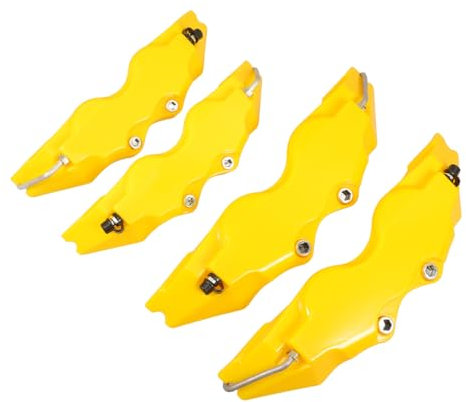 TIDTALEO 2 Sets Yellow 3d Brake Caliper Covers Front and Rear Wheel Hub Caliper Protection for Cars Medium Size