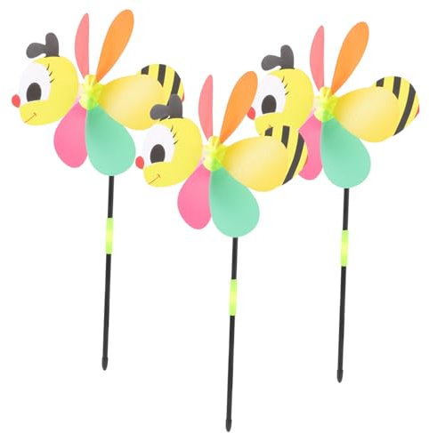 COOPHYA 3 Pièces Moulins à Vent Décoratifs pour Jardin Jouets Garçon Fille Moulins à Vent Animaux De Jardin
