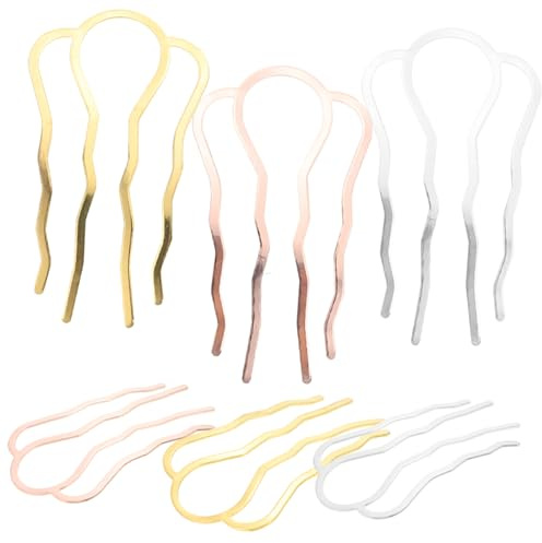 iplusmile Forcine Per Chioma in Metallo 6 Pezzi Pettini Laterali a 4 Denti Stile Cinese Per Chignon Accessori Donna Per Matrimoni Feste Uso Quotidiano