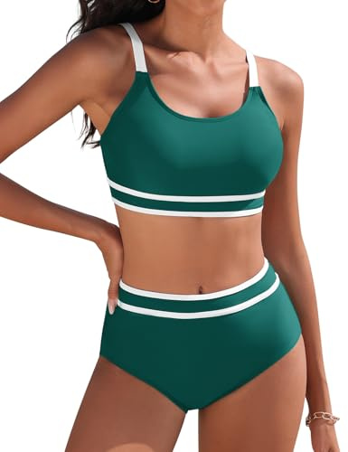 Tuopuda Tvådelad Push Up Vadderad BH Badkläder Bikini Hav Strand Kurvig Pool Justerbar Badkläder