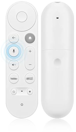 LAIVIYA Mando a Distancia por Voz para Chromecast Google, 4K/HD, Asistente Google Integrado, Control por Voz, Búsqueda Rápida, Compatible con GA01409-US, GA03131-US, GA01920-US