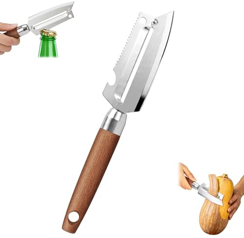 AUAUY Pelador Verdura Multifunción, Peeler Profesional, Mango Redondo Mader