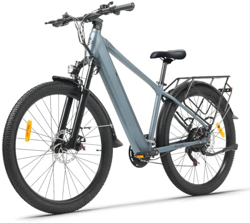 cysum M-Rax 27,5 Vélo électrique, VTT électrique Homme Femme, Moteur 250 W, Batterie 48v13AH, autonomie 80 km, 21 Vitesses, vélo électrique Urbain