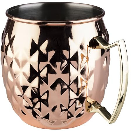 APS 93332 Becher MOSCOW MULE, Cocktailbecher, 500 ml, Edelstahl, Kupfer-Look