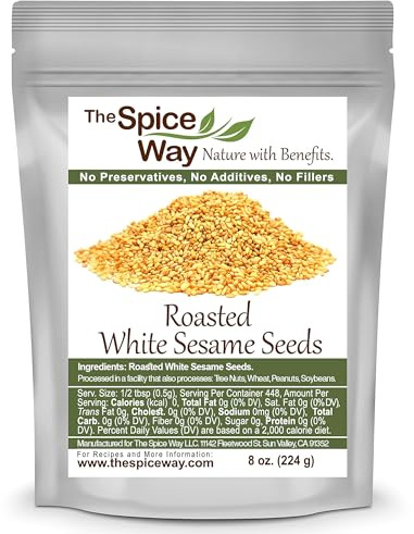 The Spice Way Roasted White Sesame Seeds - 8 oz