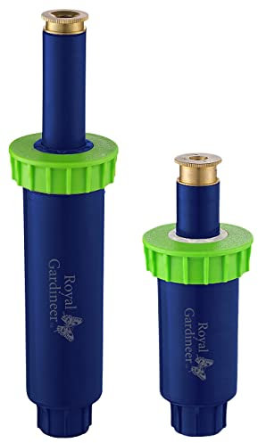 Royal Gardineer Bewässerung: 2er-Set versenkbare Bewässerungssprinkler mit 3 Sprühköpfen, bis 50 qm (Versenkregner, Versenkregner Set, Bewässerungscomputer)