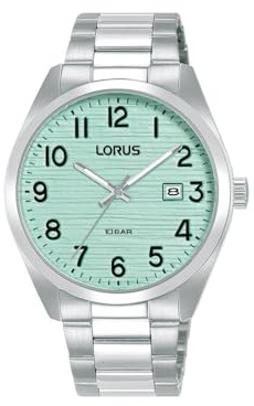 Lorus Herren Analog Quarz Uhr mit Edelstahl Armband,Silber