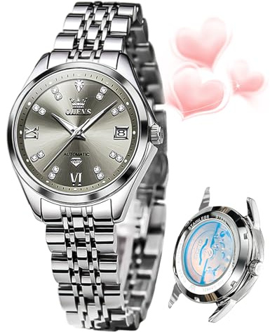 OLEVS Automatic Watches for Women Self Winding Luxury Diamond Ladies Watch