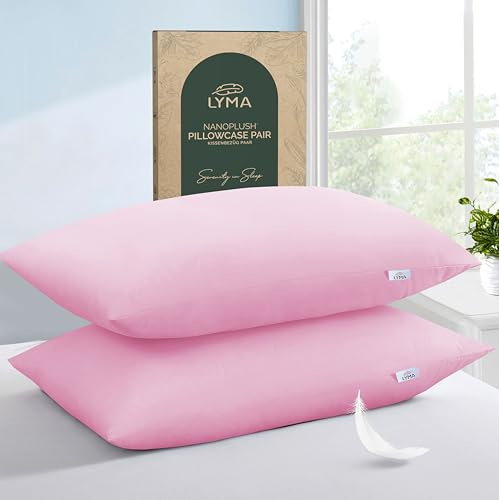 LYMA Pillow Cases Pack of 2 & 4,Ultra Soft Breathable Housewife & Oxford Cover, OEKO-TEX Certified,Nanoplush Double Brushed Quick Dry Pillowcases, Envelope Closure Wrinkle Fade Resistant,50x75 CM