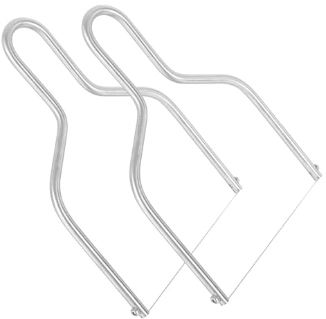 VICASKY Trancheuse à Fromage et Foie Gras Acier Inoxydable 2 Pièces Fil Acier Ergonomique Ustensiles Cuisine pour Pâtisserie et Découpe Beurre Gâteau