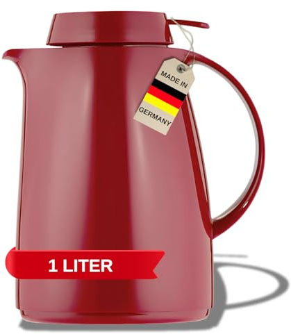 Helios Servitherm Bouteille Isotherme en Plastique Rouge 1 l