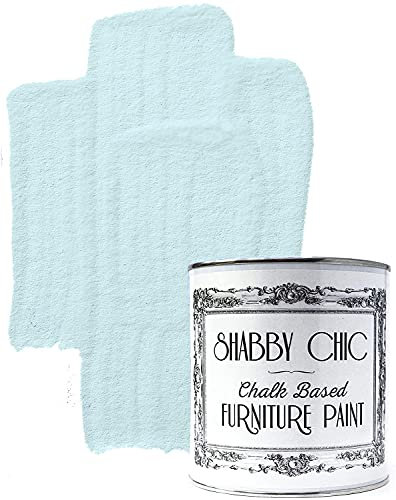 Shabby Chic Chalk Based Furniture Paint, Duck Egg - 1 L | Distressed Matt Finish for Furniture, Home Decor or DIY Projects | Interior & Exterior | Non-Sand, Suitable for Wood, Plastic & Metal