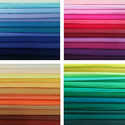 50 PCS 8 x 8 Precut Multi-Colors Cotton Fabric Squares Fabric Bundles for Sewing & Quilting Beginners