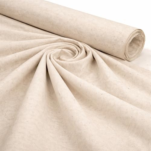 Tela 100% algodón natural sin blanquear calico Craft de peso medio, apta para manualidades y manualidades forro de cortina de 150 cm de ancho (1 m)