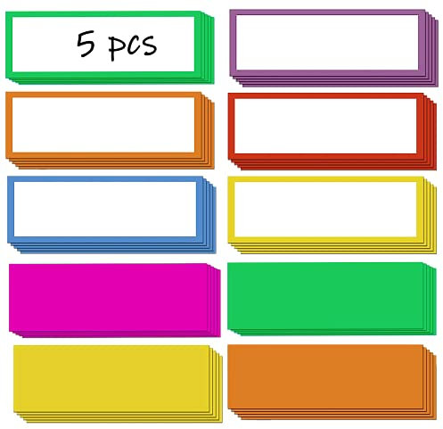50 Stück Whiteboard Magnete,7.5 x 2.5cm 10 Farben Magnete Stark,LöSchbarer Magnetstreifen Magnetstreifen,Wiederverwendbarer Magnete FüR Magnettafel,Magnetfolie, Geeignet Für Pinnwand Magnettafel.
