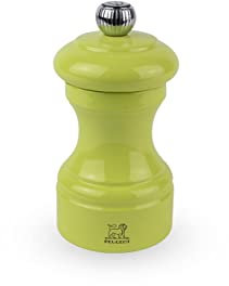 PEUGEOT - Bistro 10 cm Pepper Mill - Classic Grind System - Made with PEFC Certified Wood - Lifetime Guaranteed Mechanism - Made in France - Pistachio Colour