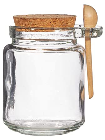 Sass & Belle Small Jar With Cork Lid And Spoon