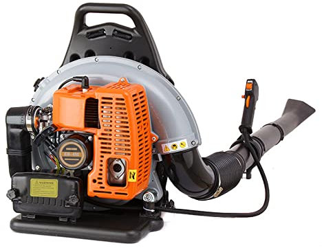 Soplador de Hojas de Gasolina, Profesional Sopladores de Hojas para Exterior, 63CC 6800 RPM, soplador de Hojas para jardín, con Correa Ajustable, depósito de Combustible de 1,7L