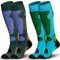 Ozaiic Merino Wollsocken Skisocken für Damen & Herren, Atmungsaktive Kompressionsstrümpfe Thermosocken, Warme Dicke Wintersocken Kniehoch für Outdoor-Sport, Snowboarden