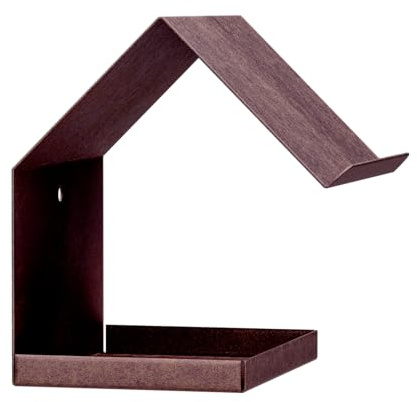 Alberts 355074 Casa para pájaros con tejado puntiagudo - Caja nido de acero en varios colores de moda - Nido para pájaros para colgar o colocar - 145 x 150 x 180 mm