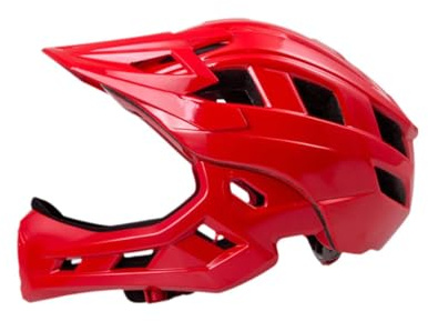 rockible Casco da Bicicletta per Bambini, Casco Integrale E Mezzo Casco Commutabili, Comodo Casco da Bici da Strada, Casco da Bicicletta per La Guida, Rosso